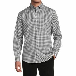 Men's Black and White Checkered Shirt